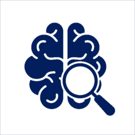icone cerveau loupe